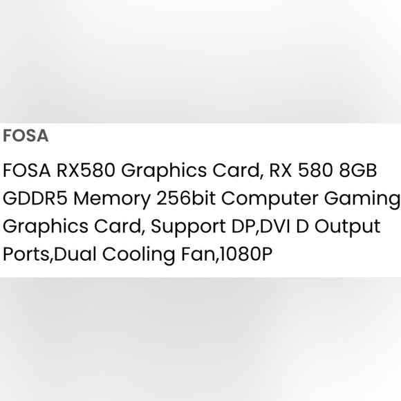 RX580 Graphics Card - Picture 5 of 5